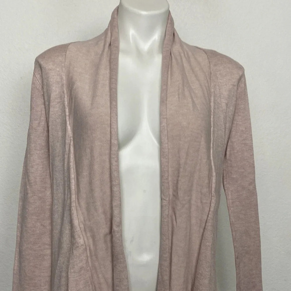 Zara Knit Soft Open Front Blush Pink Cardigan Size Small - Picture 4 of 6